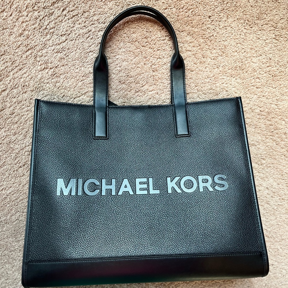 Michael Kors Black Leather Briefcase/ Tote